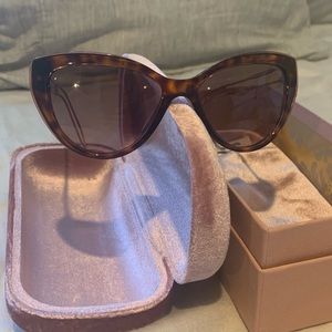Miu Miu Pink Havana Gold Cat Eye
